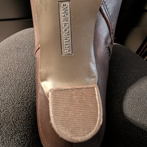 Arturo Chiang Women's Karma Sporty Calf Brown Leather Zip Boot - Size 9M - Picture 7 of 8